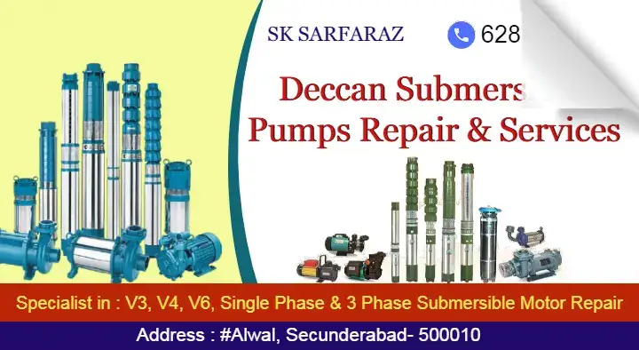 Borewell Pump Motor Repair Services in Hyderabad  : Deccan Submersible Pumps Repair and Service in Alwal